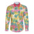 Hawaiian Palaka Long Sleeve Button Shirt Hibiscus Palm Leaf Pattern - Polynesian Pride