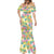 Hawaiian Palaka Mermaid Dress Hibiscus Palm Leaf Pattern - Polynesian Pride