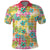 Hawaiian Palaka Polo Shirt Hibiscus Palm Leaf Pattern - Polynesian Pride