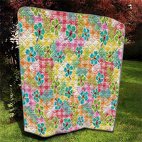 Hawaiian Palaka Quilt Hibiscus Palm Leaf Pattern - Polynesian Pride