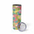 Hawaiian Palaka Skinny Tumbler Hibiscus Palm Leaf Pattern - Polynesian Pride