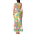 Hawaiian Palaka Tank Maxi Dress Hibiscus Palm Leaf Pattern - Polynesian Pride