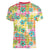 Hawaiian Palaka Women V-Neck T-Shirt Hibiscus Palm Leaf Pattern - Polynesian Pride