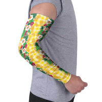 Hawaiian Palaka Arm Sleeves Hibiscus Pineapple Lei - Polynesian Pride