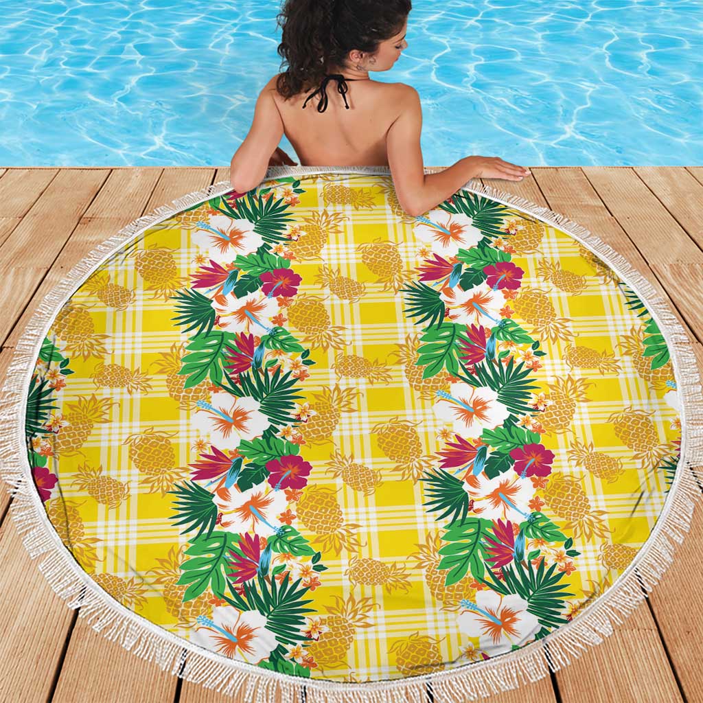 Hawaiian Palaka Beach Blanket Hibiscus Pineapple Lei - Polynesian Pride