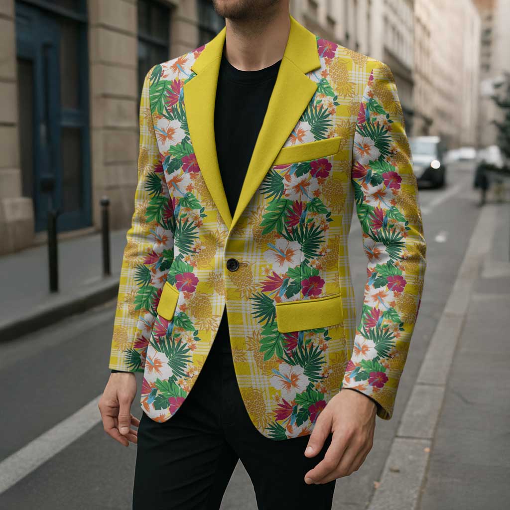 Hawaiian Palaka Blazer Hibiscus Pineapple Lei - Polynesian Pride