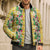 Hawaiian Palaka Bomber Puffer Jacket Hibiscus Pineapple Lei - Polynesian Pride