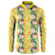 Hawaiian Palaka Button Sweatshirt Hibiscus Pineapple Lei - Polynesian Pride