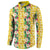 Hawaiian Palaka Button Sweatshirt Hibiscus Pineapple Lei - Polynesian Pride