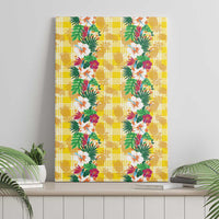 Hawaiian Palaka Canvas Wall Art Hibiscus Pineapple Lei - Polynesian Pride