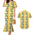 Hawaiian Palaka Couples Matching Mermaid Dress and Hawaiian Shirt Hibiscus Pineapple Lei - Polynesian Pride