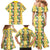 Hawaiian Palaka Family Matching Mermaid Dress and Hawaiian Shirt Hibiscus Pineapple Lei - Polynesian Pride