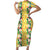 Hawaiian Palaka Family Matching Short Sleeve Bodycon Dress and Hawaiian Shirt Hibiscus Pineapple Lei - Polynesian Pride