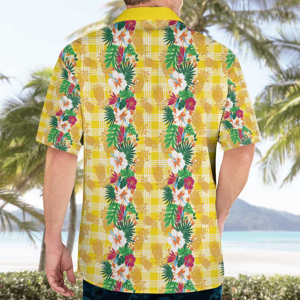 Hawaiian Palaka Hawaiian Shirt Hibiscus Pineapple Lei - Polynesian Pride