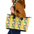 Hawaiian Palaka Leather Tote Bag Hibiscus Pineapple Lei - Polynesian Pride