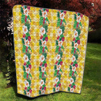 Hawaiian Palaka Quilt Hibiscus Pineapple Lei - Polynesian Pride