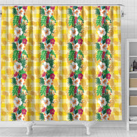 Hawaiian Palaka Shower Curtain Hibiscus Pineapple Lei LT9 - Polynesian Pride