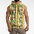 Hawaiian Palaka Sleeveless Zip Hoodie Hibiscus Pineapple Lei - Polynesian Pride