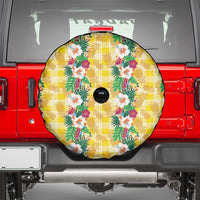 Hawaiian Palaka Spare Tire Cover Hibiscus Pineapple Lei - Polynesian Pride