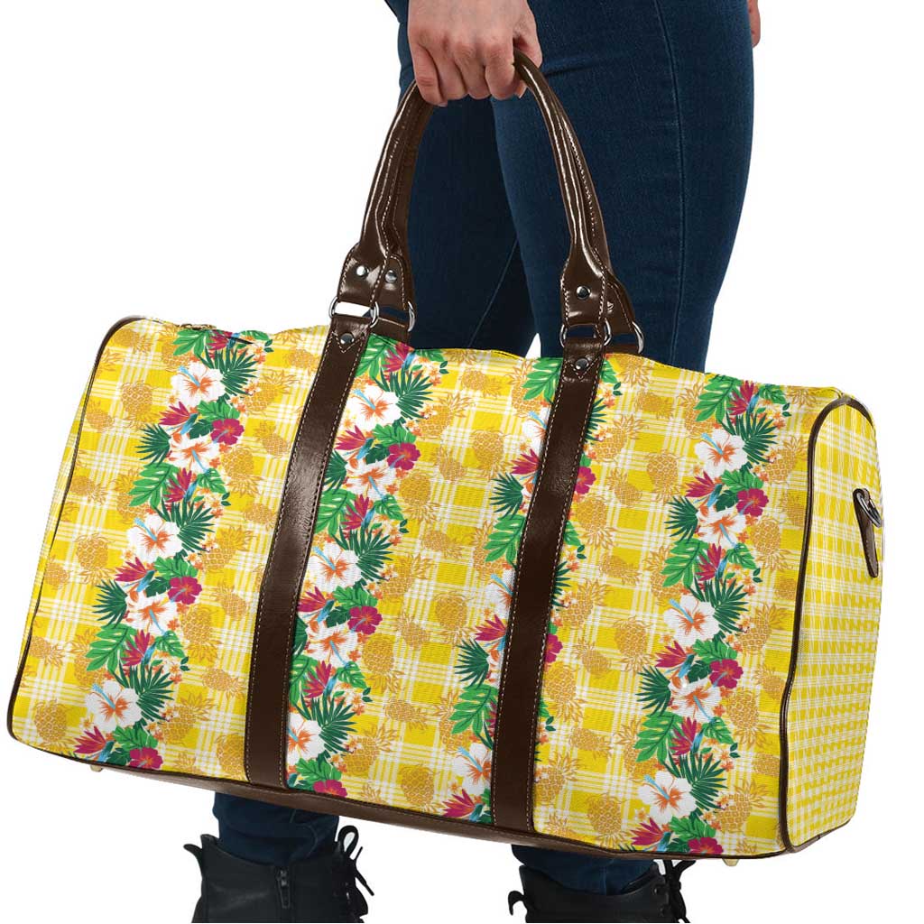 Hawaiian Palaka Travel Bag Hibiscus Pineapple Lei - Polynesian Pride