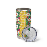 Hawaiian Palaka Tumbler Cup Hibiscus Pineapple Lei - Polynesian Pride