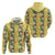 Hawaiian Palaka Zip Hoodie Hibiscus Pineapple Lei - Polynesian Pride
