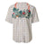 Brown Hawaiian Palaka Baseball Jersey Kukui Nut Money Lei - Polynesian Pride