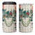 Brown Hawaiian Palaka 4 in 1 Can Cooler Tumbler Kukui Nut Money Lei - Polynesian Pride