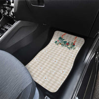 Brown Hawaiian Palaka Car Mats Kukui Nut Money Lei - Polynesian Pride