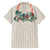 Brown Hawaiian Palaka Family Matching Long Sleeve Bodycon Dress and Hawaiian Shirt Kukui Nut Money Lei - Polynesian Pride