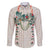 Brown Hawaiian Palaka Family Matching Long Sleeve Bodycon Dress and Hawaiian Shirt Kukui Nut Money Lei - Polynesian Pride