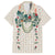 Brown Hawaiian Palaka Family Matching Summer Maxi Dress and Hawaiian Shirt Kukui Nut Money Lei - Polynesian Pride