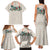 Brown Hawaiian Palaka Family Matching Tank Maxi Dress and Hawaiian Shirt Kukui Nut Money Lei - Polynesian Pride