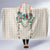 Brown Hawaiian Palaka Hooded Blanket Kukui Nut Money Lei - Polynesian Pride