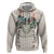 Brown Hawaiian Palaka Hoodie Kukui Nut Money Lei - Polynesian Pride