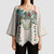 Brown Hawaiian Palaka Kimono Sleeve Blouse Kukui Nut Money Lei - Polynesian Pride