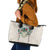Brown Hawaiian Palaka Leather Tote Bag Kukui Nut Money Lei - Polynesian Pride