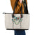 Brown Hawaiian Palaka Leather Tote Bag Kukui Nut Money Lei - Polynesian Pride
