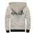 Brown Hawaiian Palaka Sherpa Hoodie Kukui Nut Money Lei - Polynesian Pride