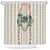 Brown Hawaiian Palaka Shower Curtain Kukui Nut Money Lei - Polynesian Pride