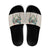 Brown Hawaiian Palaka Slide Sandals Kukui Nut Money Lei - Polynesian Pride