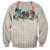 Brown Hawaiian Palaka Sweatshirt Kukui Nut Money Lei - Polynesian Pride