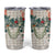 Brown Hawaiian Palaka Tumbler Cup Kukui Nut Money Lei - Polynesian Pride