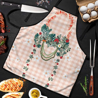 Peach Hawaiian Palaka Apron Kukui Nut Money Lei - Polynesian Pride