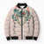 Peach Hawaiian Palaka Bomber Puffer Jacket Kukui Nut Money Lei - Polynesian Pride