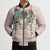 Peach Hawaiian Palaka Bomber Puffer Jacket Kukui Nut Money Lei - Polynesian Pride