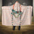 Peach Hawaiian Palaka Hooded Blanket Kukui Nut Money Lei - Polynesian Pride