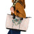 Peach Hawaiian Palaka Leather Tote Bag Kukui Nut Money Lei - Polynesian Pride