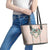 Peach Hawaiian Palaka Leather Tote Bag Kukui Nut Money Lei - Polynesian Pride