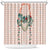 Peach Hawaiian Palaka Shower Curtain Kukui Nut Money Lei - Polynesian Pride